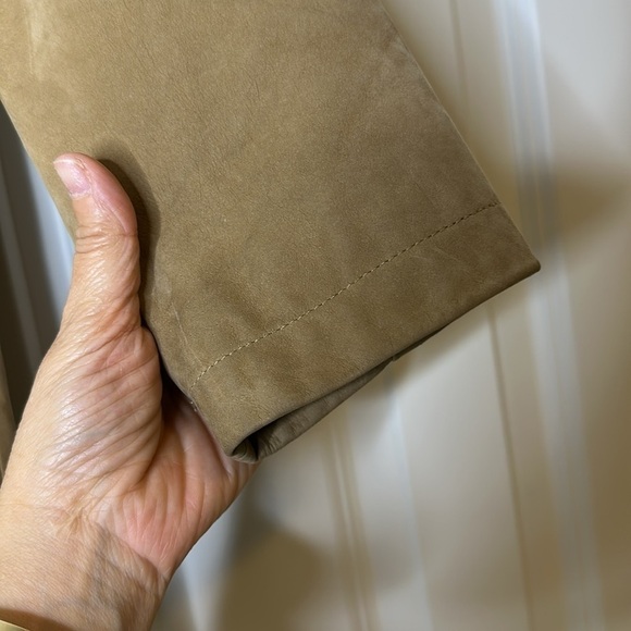 LL Bean Chore Jacket, Cow Nubuck Leather, Green Tag Coat Tan SzL - Picture 6 of 10